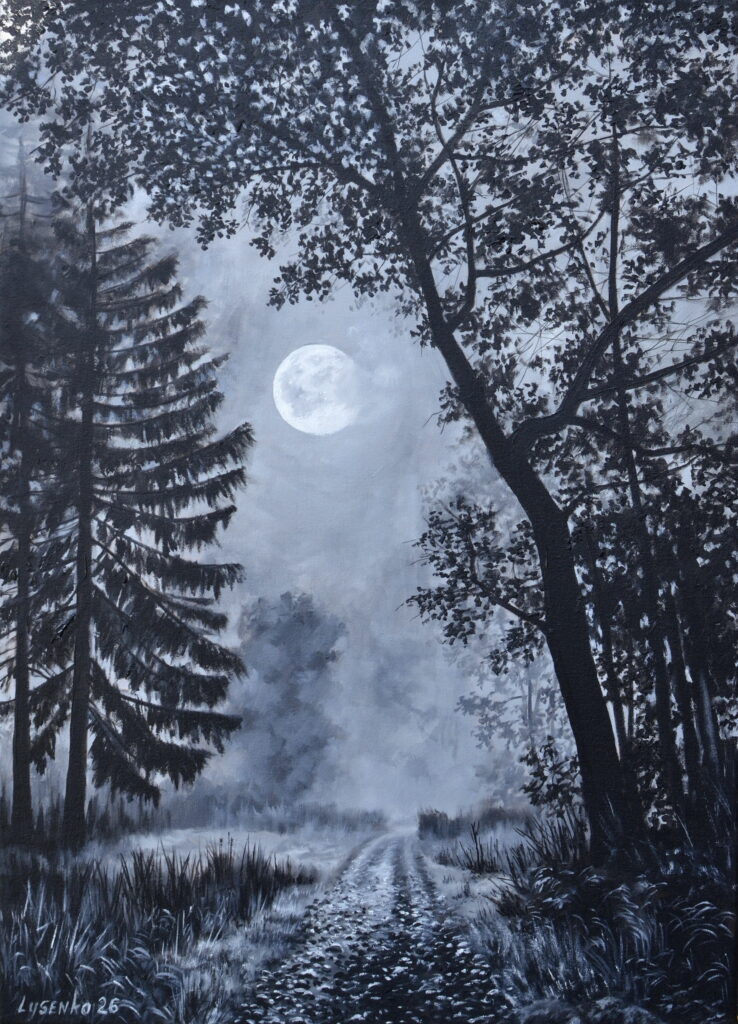 Moonlit forest
